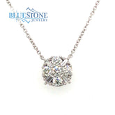 14kt White Gold Diamond Necklace- 18 Inches